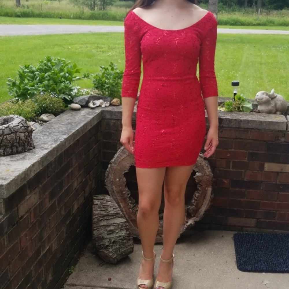 Red homecoming dress